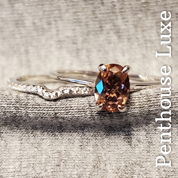 REAL Color Changing Zultanite Sterling Silver Ring Set - Picture 3 of 11